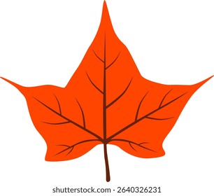 Flat Design Autumn Leaf Vector Pack – Star Crimson