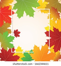 Flat design autumn vector background