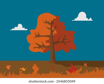 Flaches Design Herbst, Vektorgrafik