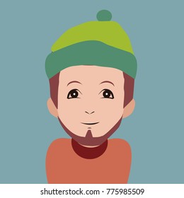 flat design avatar app icons user face people man woman vector