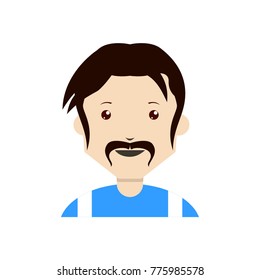 flat design avatar app icons user face people man woman vector