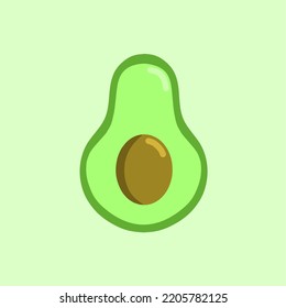 Flat design avocado fruit vector
