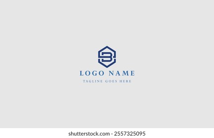 Flat design b letter logos