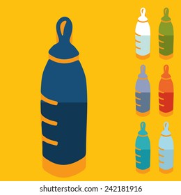 Flat design: baby bottle