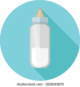 Flat design Baby Bottle. Vector illustration