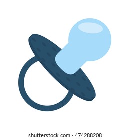 flat design baby pacifier icon vector illustration