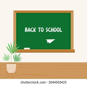 Flat design back to school background.