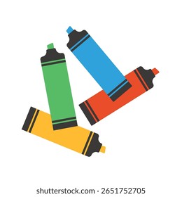 Flat design back to school icons with classroom and stationery items