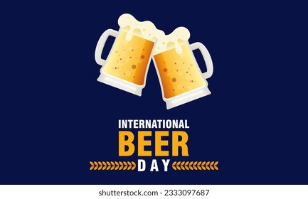 Fondo de diseño plano para celebrar el Festival Internacional del Día de la Cerveza