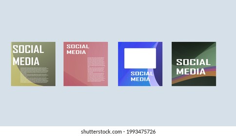 flat design background of gradient color for social media needs
