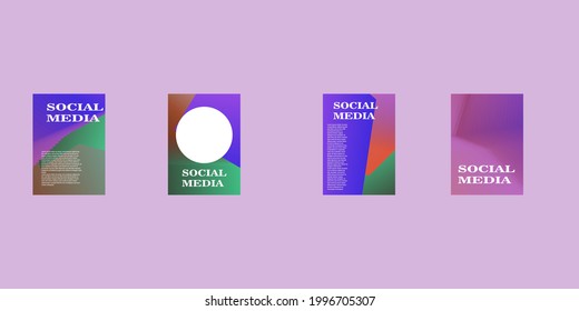 flat design background of gradient color for social media needs

