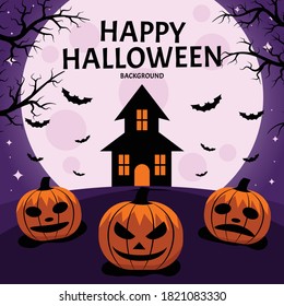 Flat design background for halloween