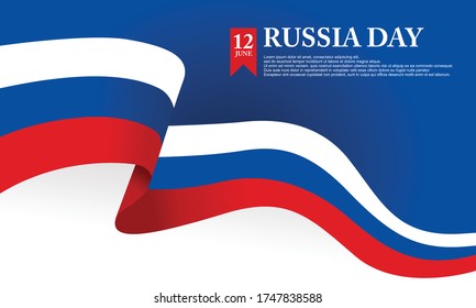 Flat design background russia day Free Vector illustration