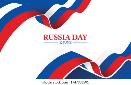 Flat design background russia day Free Vector illustration