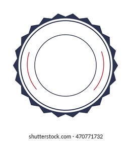 flat design badge sticker or emblem icon vector illustration