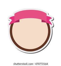 flat design badge sticker or emblem icon vector illustration