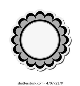 flat design badge sticker or emblem icon vector illustration