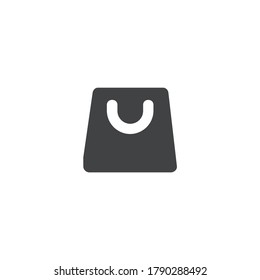 flat design bag shopping icon vector illustration