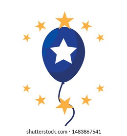flat design balloon for happy labor day