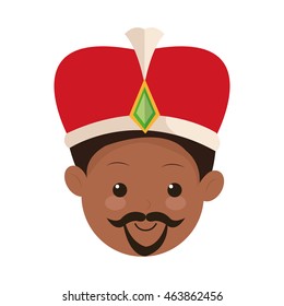 flat design balthazar magi icon vector illustration