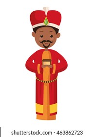 flat design balthazar magi icon vector illustration