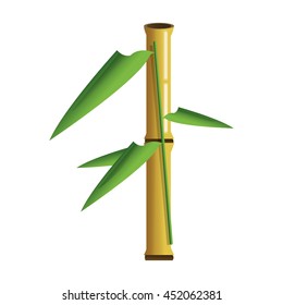 flat design bamboo segment icon vector illustration