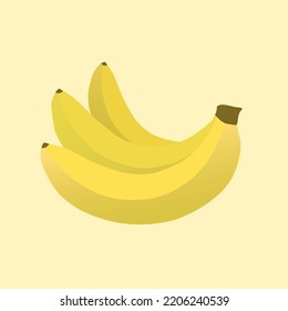 Vector de fruta plátano de diseño plano 