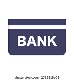 Flat design bank account icon. Vector.