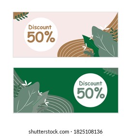 Flat design banner background vector