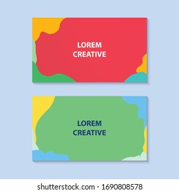 Flat Design Banner Creative Style for presentation slide or cover magazine using paper colorful and  also for modern business card template.  Background Vector Style
