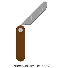 flat design barber razor blade icon vector illustration