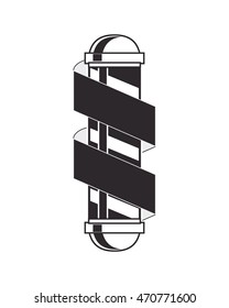 flat design barber shop emblem icon vector illustration