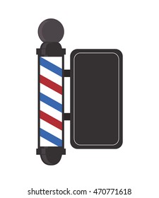 flat design barber shop emblem icon vector illustration