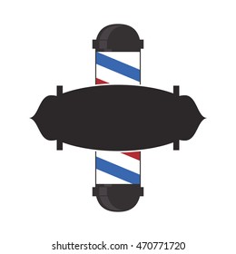 flat design barber shop emblem icon vector illustration
