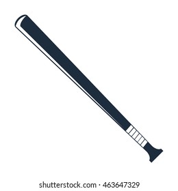 flat design baseball bat icon vector illustration