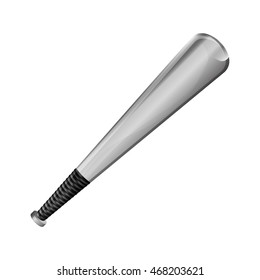 flat design baseball bat icon vector illustration