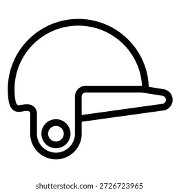Diseño plano de béisbol casco de bateo icono de Ilustración vectorial Gráfico