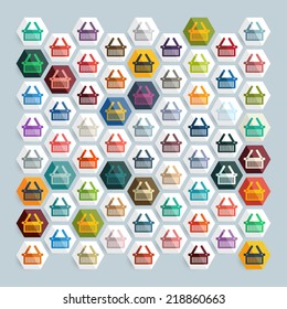 Flat design: basket