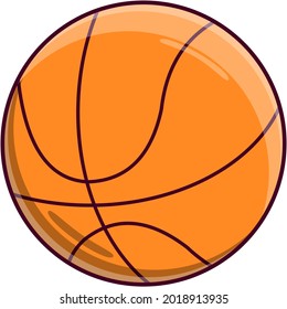 Diseño plano de la pelota de cesta