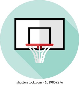 Flat design Basketball Hoop. Vector illustration