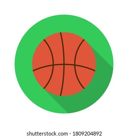 flat design basketball icon vector