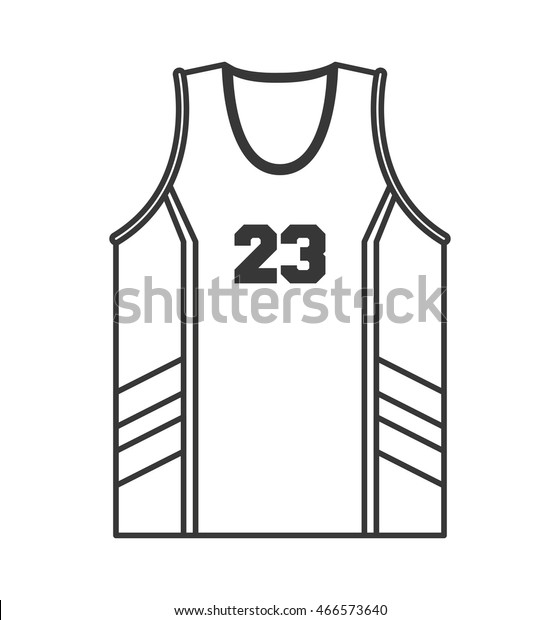 Flat Design Basketball Jersey Icon Vector Stock Vector (Royalty Free ...