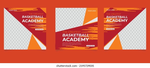 Flat Design Basketball Social Media Post