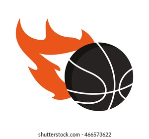 flat design basketball theme emblem icon vector illustration