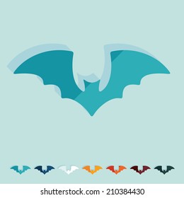 Flat design: bat