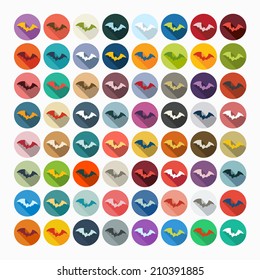 Flat design: bat