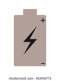 flat design battery symbol icon vector illustration