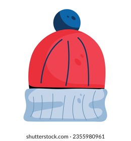 Flat design of beanie cap is up for premium use  