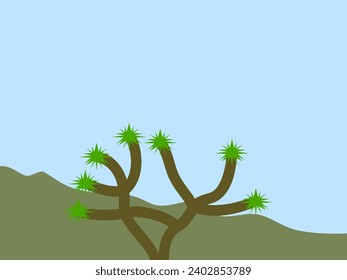 flat design beautiful natural scenery