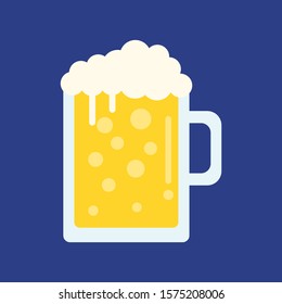 flat design beer mug vector